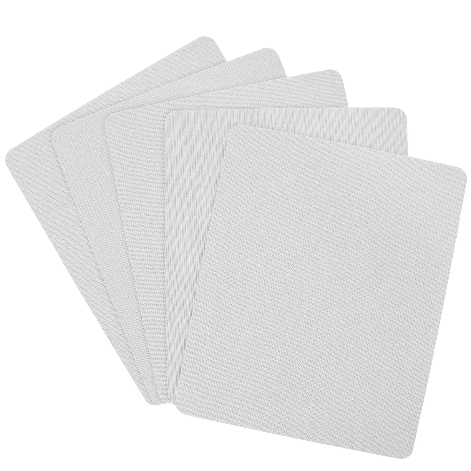 

5pcs Mouse Pad 18x22x0.3 White Blank Sublimation Gaming Desk Computer Non Skid Rubber Bottom Smooth Surface Comfortable
