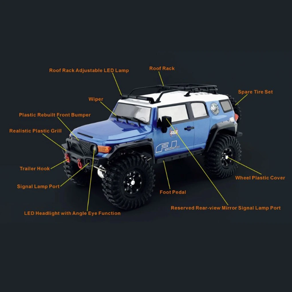 2025 New RGT 1/10 Ex86120 2.4G Rc 4WD Simulation FJ Cruiser Climbing Off-Road Vehicle Model Remote Control Adult Boy Toy Gift