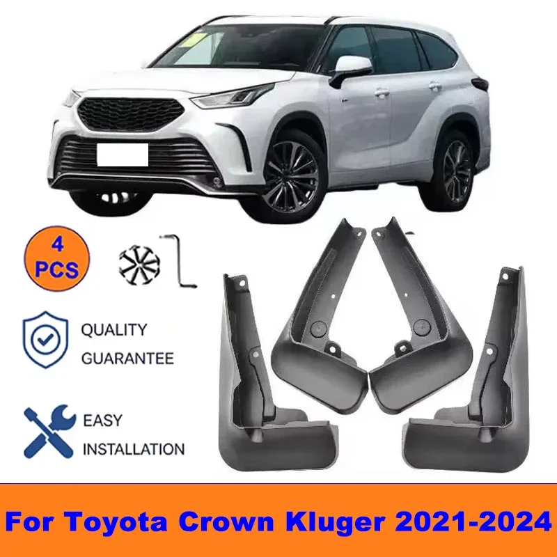 

4Pcs Mud Flaps For Toyota Crown Kluger 2021-2024 - Splash Guards Front&Rear Wheel Fender Mudguards Car Exterior Protection Parts