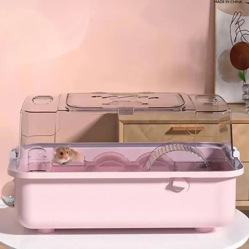 Transparent Acrylic Hamster Cage Large Ideal Home Pet Habitat Cute Cozy Display For Kids Teens Birthday Gift