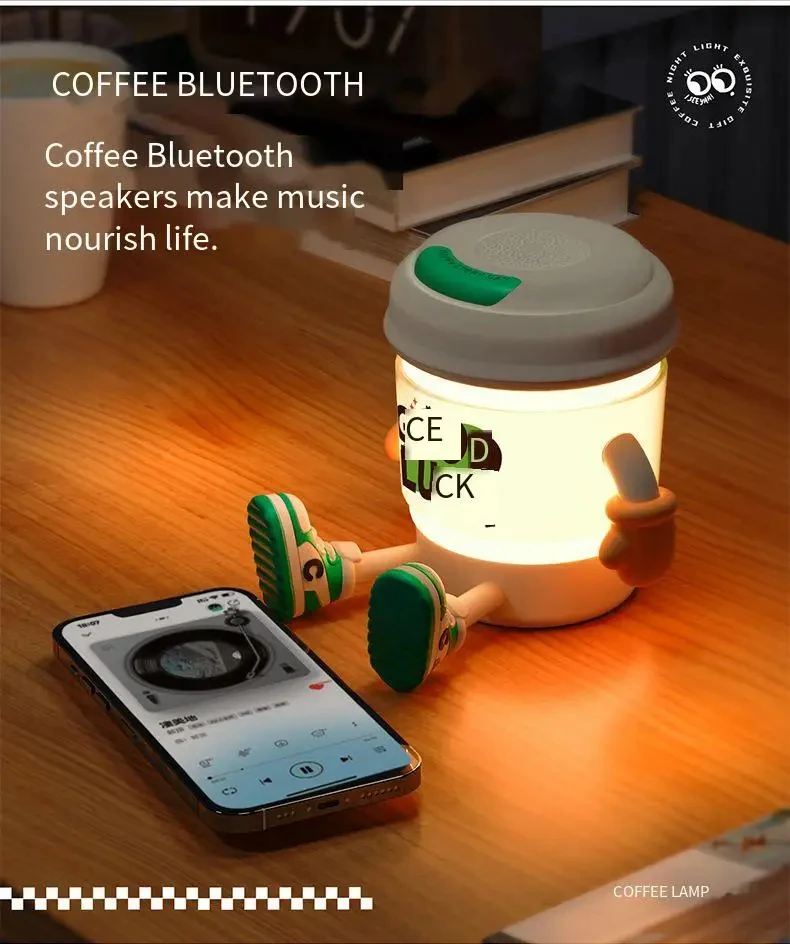 Tazza da caffè luce notturna camera da letto ricarica marea gioca luce in silicone gioielli creativi luce notturna decorazione led regalo di compleanno