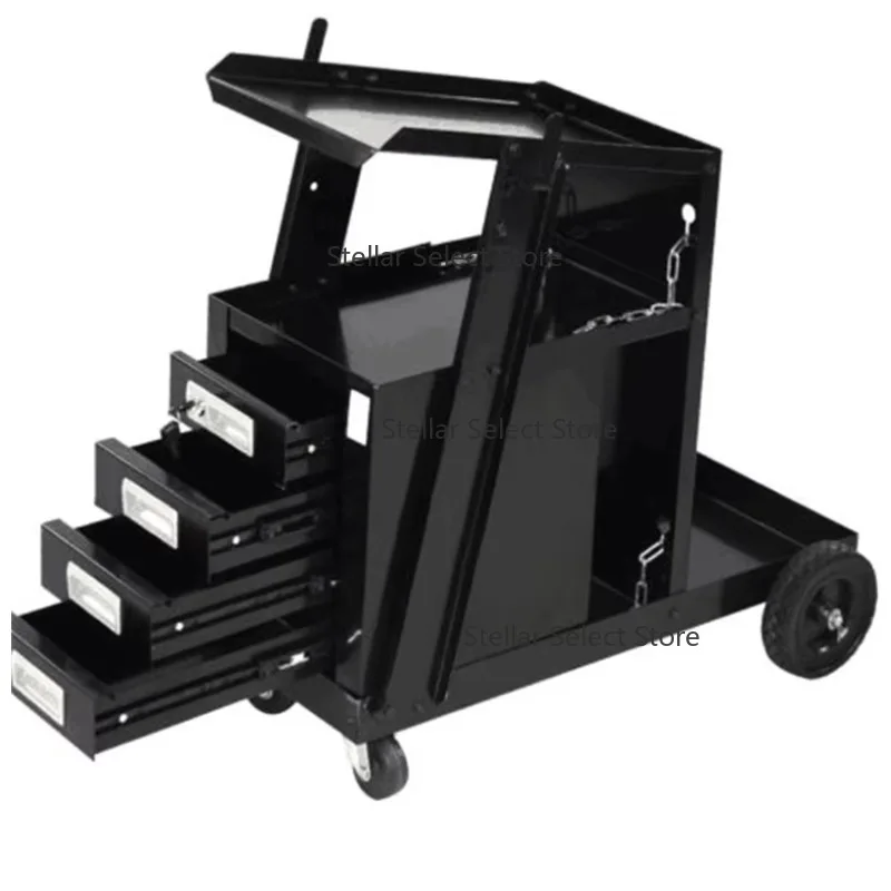 

Heavy- Hand Cart Machine Cabinet Welding Cart Steel Welding Cart Welding Trolley 4 Drawer
