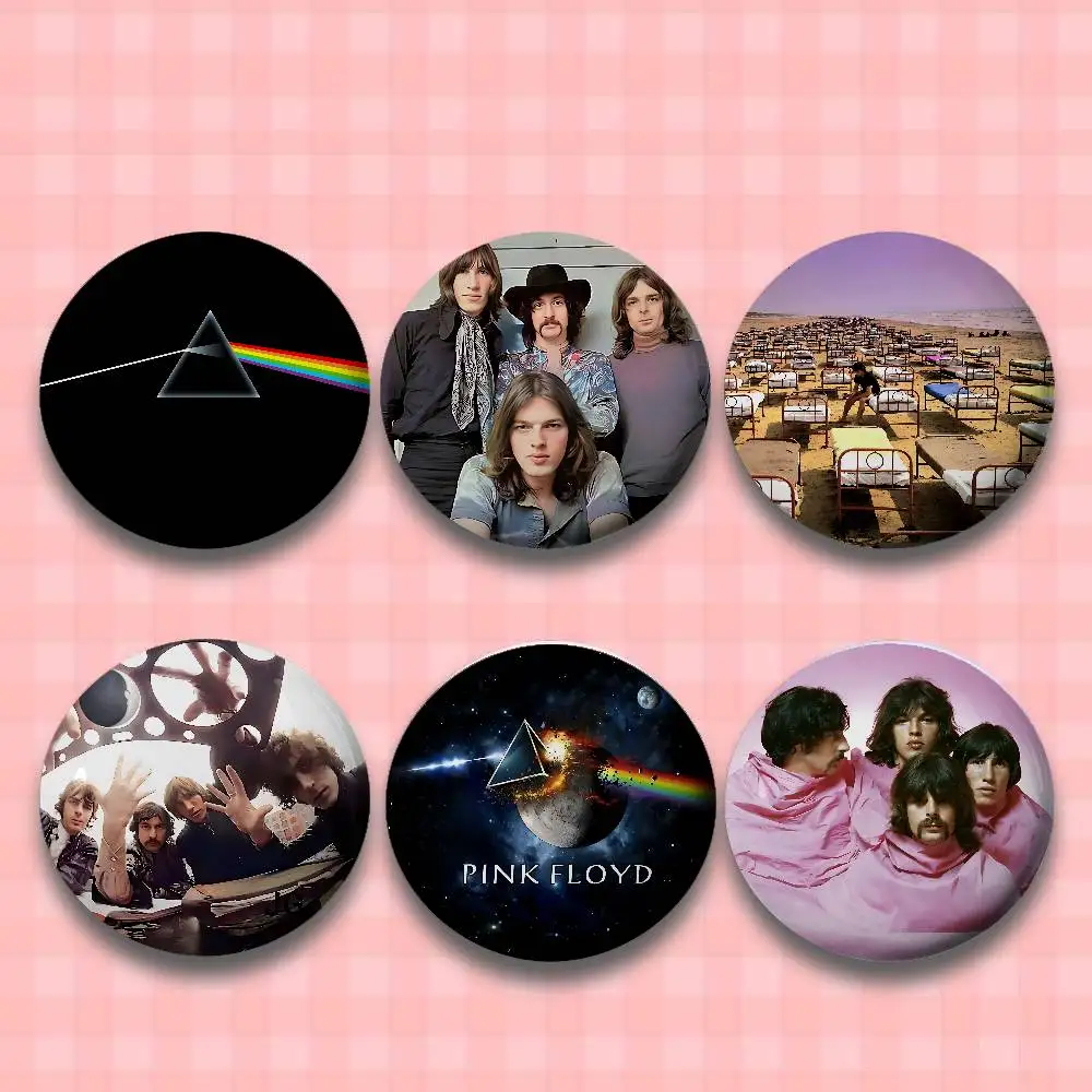P-Pink-F-Floyds روك باند دبابيس حلية أنيقة دبابيس رائعة شارة مستديرة حقيبة اكسسوارات مجوهرات هدايا #1