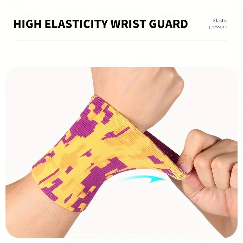 1pc Sports Wrist Guard, Knitted Compression Wrist Guard Men\'s Women\'s Basketball Badminton Fitness Weightlifting Assist Wrist
