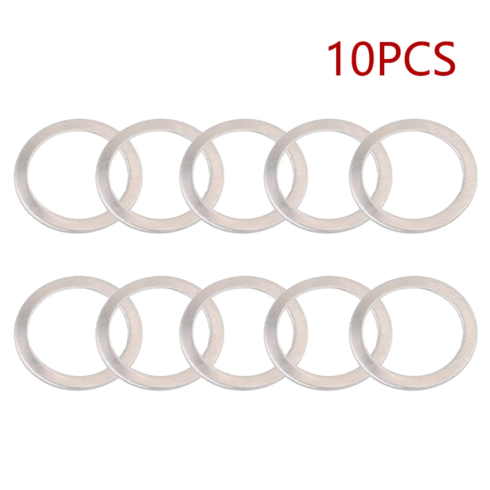 10 Pcs Bicycle Pedal Spacer Crank Cycling MTB Bike Stainless Steel Ring Washers Bicycle Pedal Bicycle Accessories Bike Parts