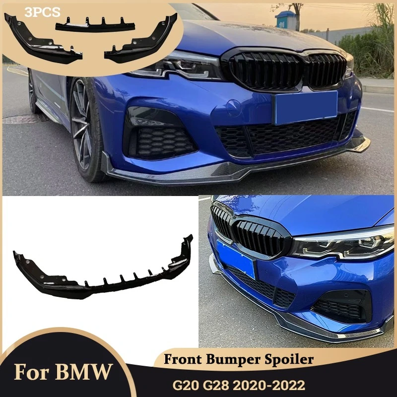 Front Bumper Lip spoiler Body kit for BMW G20 G28 2020 2021 2022 Front Splitter Diffuser Exterior Trim Protector Car Accessories