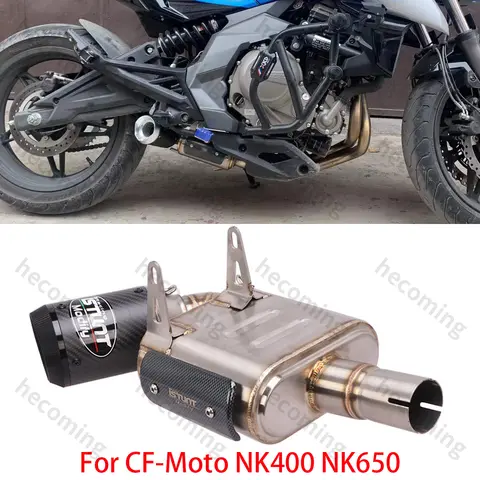 CFMOTO 400NK 650NK 650MT 700MT 배기 파이프 시스템 머플러 탈출 미드 링크 튜브 CF-moto 700MT 배기 카본 머플러