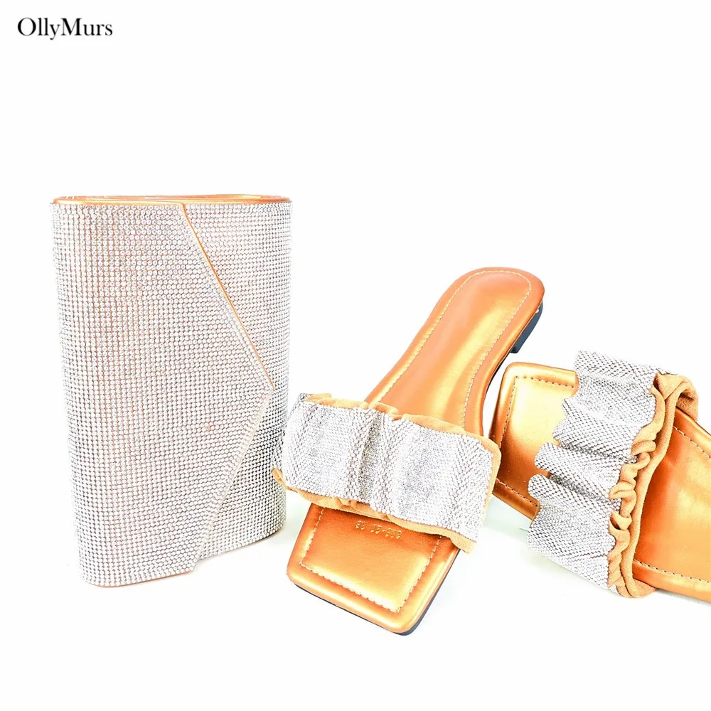 جديد وصول حجر الراين الأفريقي امرأة الأحذية والحقائب مجموعة النمط الإيطالي حذاء نسائي بكعب عالٍ مجموعة الحقائب حجم للحزب 38-42 #3