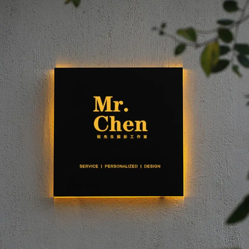 

Luminous character design creative hollow light box custom wrought iron household external wall sign billboard