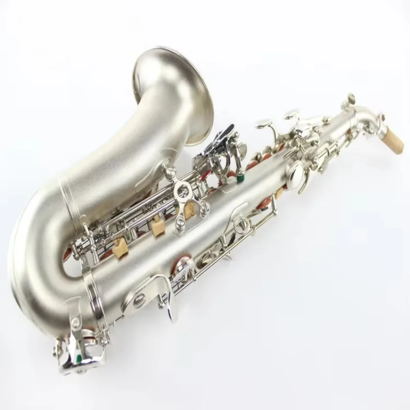 InstrumentB- Down Bend EB Soprano Saxophone Gold Lacquer Surface Adjustable Performance