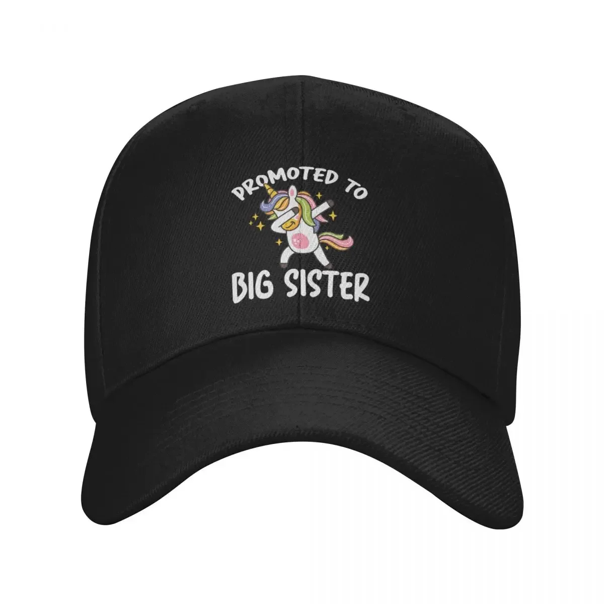 Promoted to Big Sister Dancing Unicorn Baseball Cap Hat Man Luxury Hood Hats Woman Men's