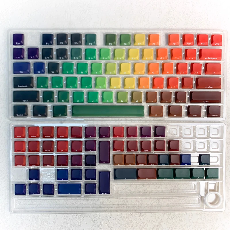 Color Low Switch Keycaps Set PBT Sublimation 127 Key JWA Profile Keycaps for Mechanical Keyboard Custom Side Carving Key Caps