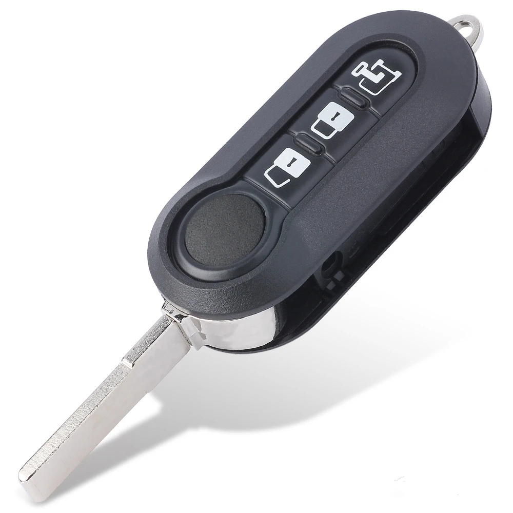 KEYECU 433MHz FCC:LTQF12AM433TX 3 Button Flip Remote Key for Fiat 500 Dodge Ram Promaste 2015 2016 2017 2018 Delphi BSI