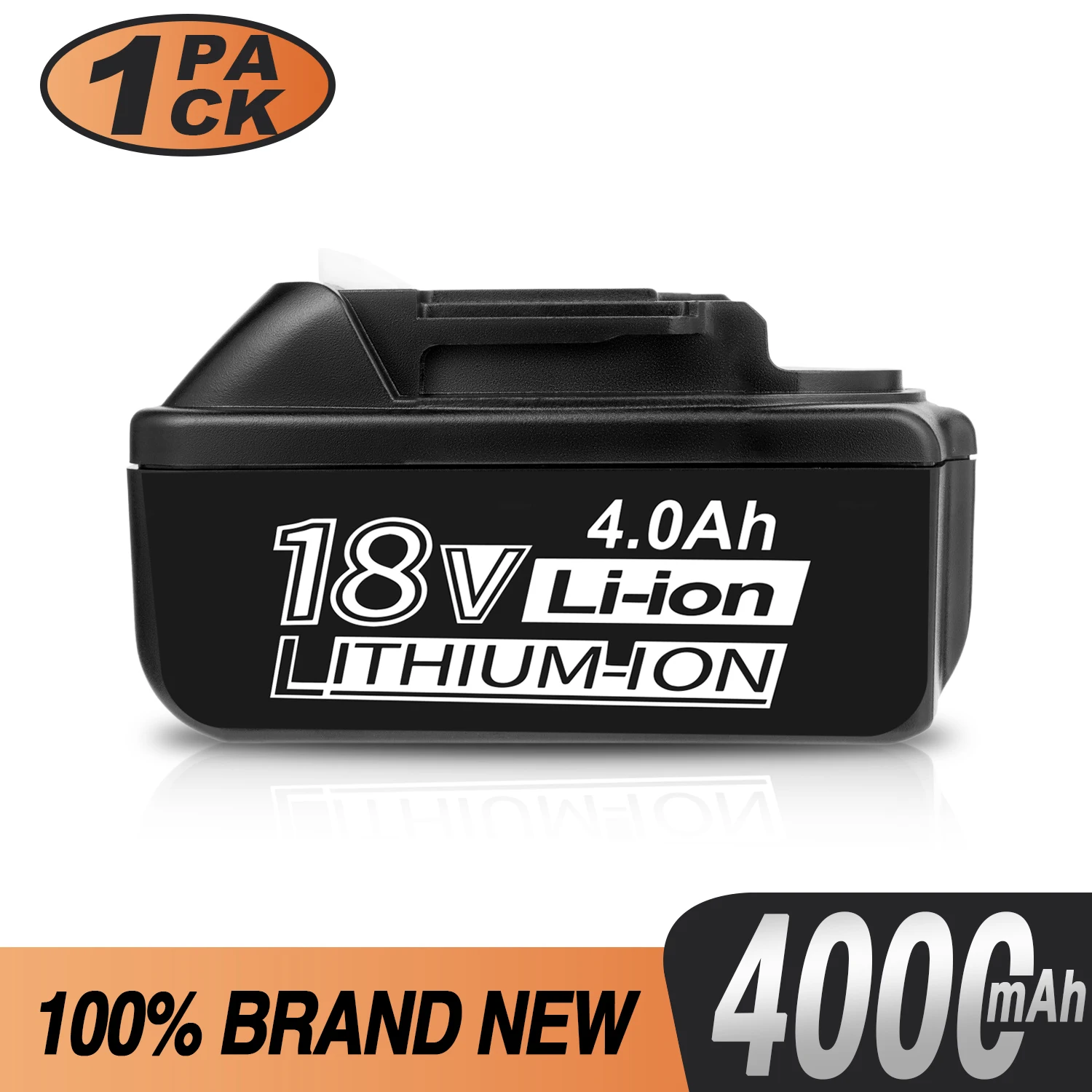 2-Pack 18V 4.0Ah Replacement Battery for Makita 18V LXT BL1840 BL1830 BL1850 BL1860 Cordless Power Tools Rechargeable Li-ion Batteries