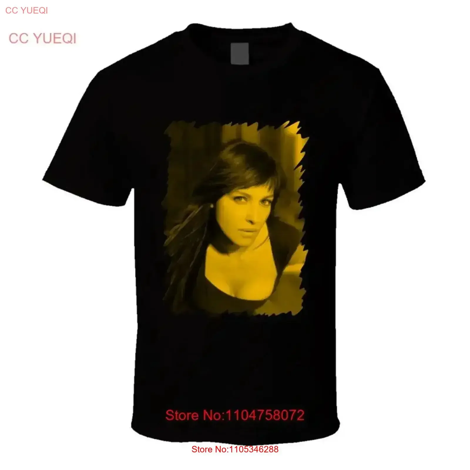 Camiseta de color neón con diseño elegante de Monica Bellucci, ropa de diseñador vintage lavada, top transpirable para hombre para uso diario con gráfico