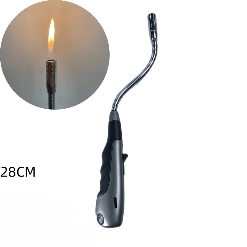 

Newest Windproof Blue Flame Ignition Gun Household Kitchen Incense Candle Metal Hose Spray Gun Outdoor Barbecue Camping Igniter