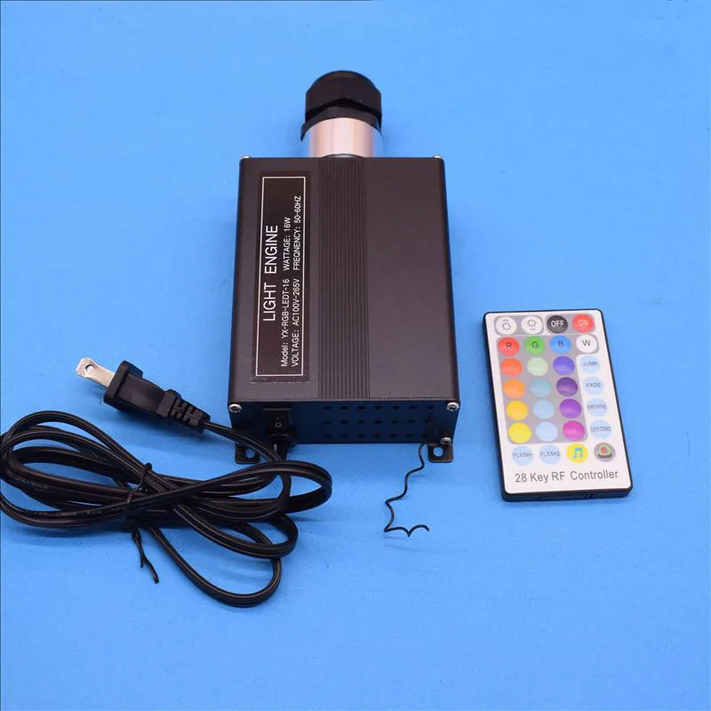 220 فولت 16 واط RGB LED طقم إضاءة الألياف البصرية مع نقطة فلاش متألقة PMMA كابل الألياف البصرية لتزيين الإضاءة #4