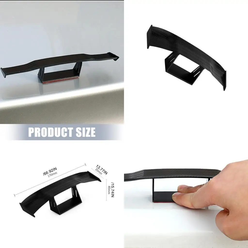 

02DE No Drill Adhesive Vehicle Miniature Spoiler Decal Decoration Universal Lightweight Vehicle Exterior Sticker Accessories