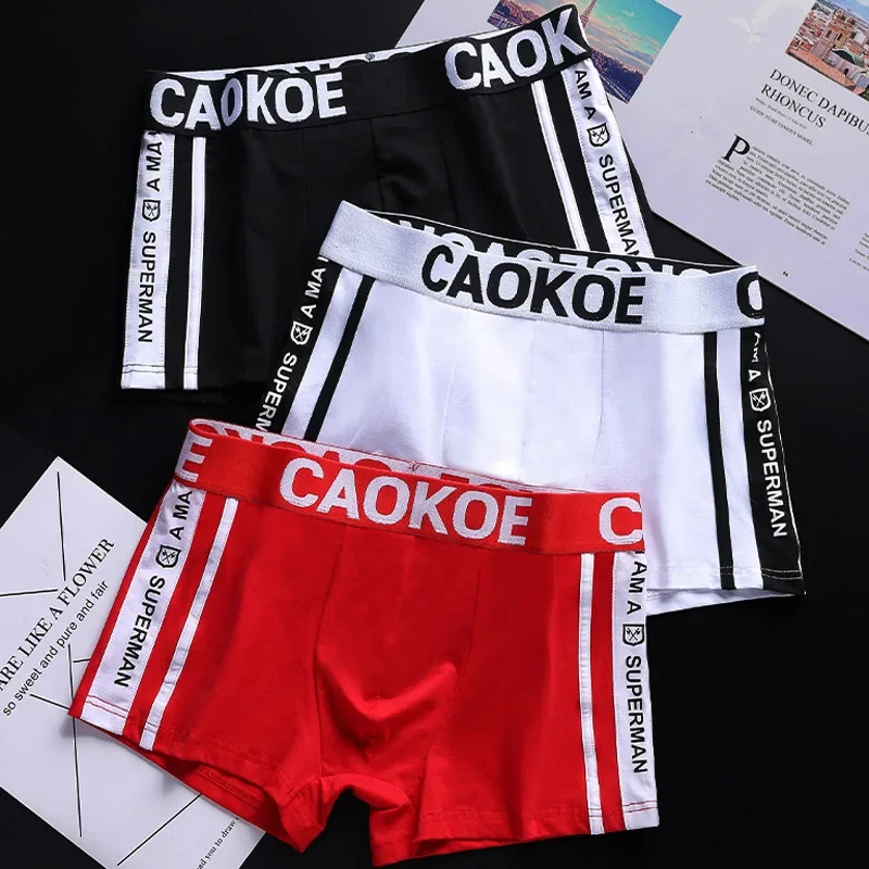 2024 Fashion Men Underwear Boxer Elasticity Solid Shorts Brand Shorts Panties Underpants Men Cotton Breathable Shorts Men