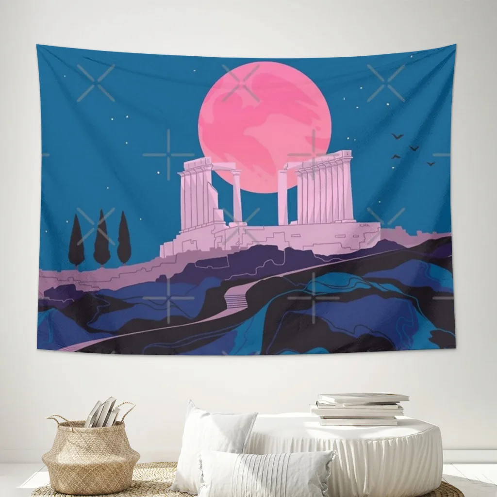 

Home Decoration Tapestry Temple of Poseidon at Sounion Tapestry Wall Art Tapestries Room Decors