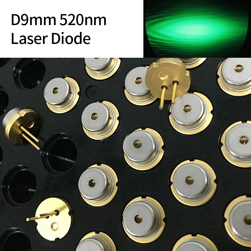 1/5/10/50Pcs DIY Lab Laser Diode D9mm 520nm Green 1W Laser Diode Module For LED Electronics Design