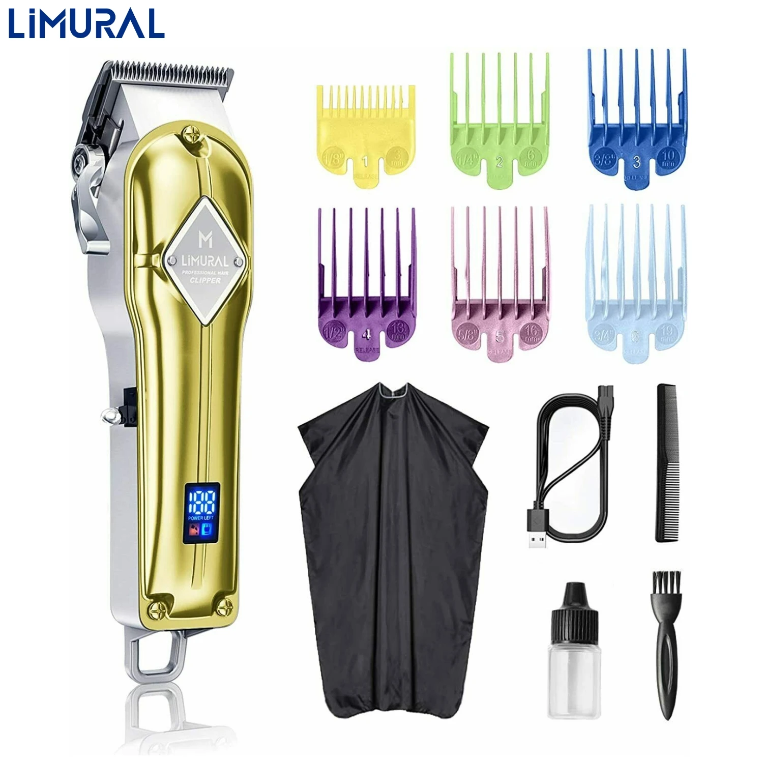 2025 Limural Home appliance Hair Clippers Professional Cordless Clippers Hair Cutting Beard Barbers Electric shaver for men SADI