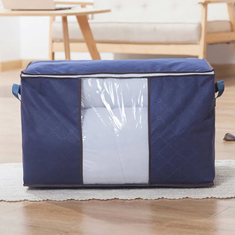 Clothes Storage Bins Foldable Closet Organizer Storage Containers with Durable Handles Thick Fabric for Clothing, Blanket