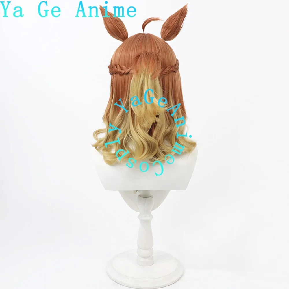 Wig Cosplay Anime Dan Game Halloween Live Show Uma Musume Pretty Derby Forest Sheena Dengan Telinga Dan Ekor