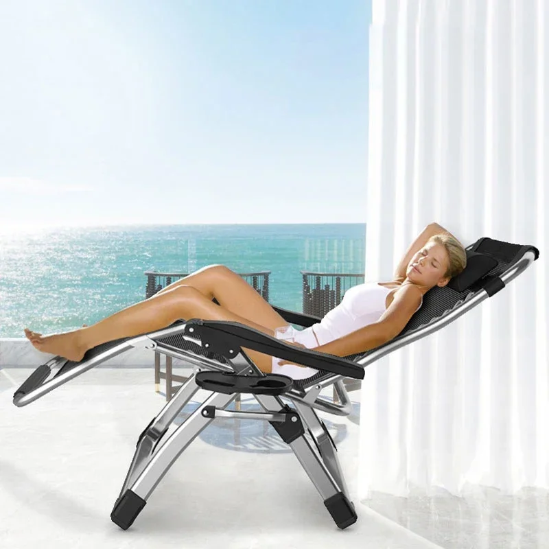 

ZNapping Lounger Folding Bed Portable Chair Nap Bed Office Outdoor Camping Beach Chair Leisure Household Chairs Outdoor Furnitur