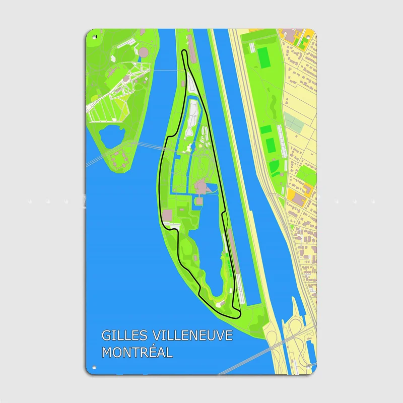 CIRCUIT GILLES VILLENEUVE Poster Metal Sign Custom Bar Room Decoration Bedroom Indoor Decor Home Wall Decor Posters