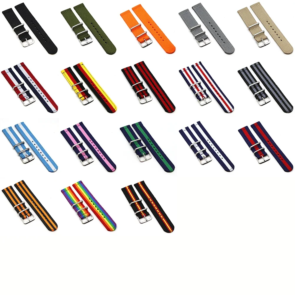 20mm nylon watch strap 22mm watch band 18mm watch band solid color Watch Belts For smartwatch 2035