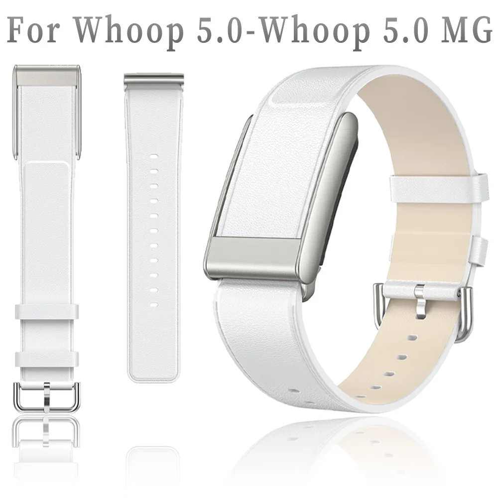 

Кожаный ремешок для Whoop 5,0, металлическая головка, высококачественный дышащий удобный ремешок для часов, браслет для Whoop 5,0, MG, аксессуар для умных часов