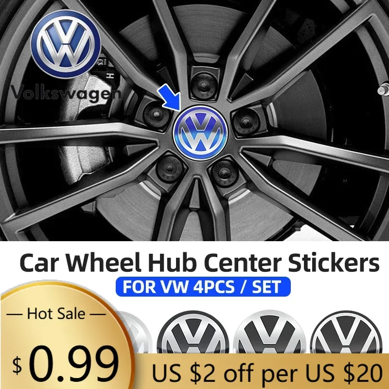 

Новинка 2026 года: 4 шт. эмблемы-наклейки на центральные колпаки колесных дисков для Volkswagen (56 мм, 60 мм, 65 мм, 70 мм, 75 мм) для Volkswagen GOLF, Polo