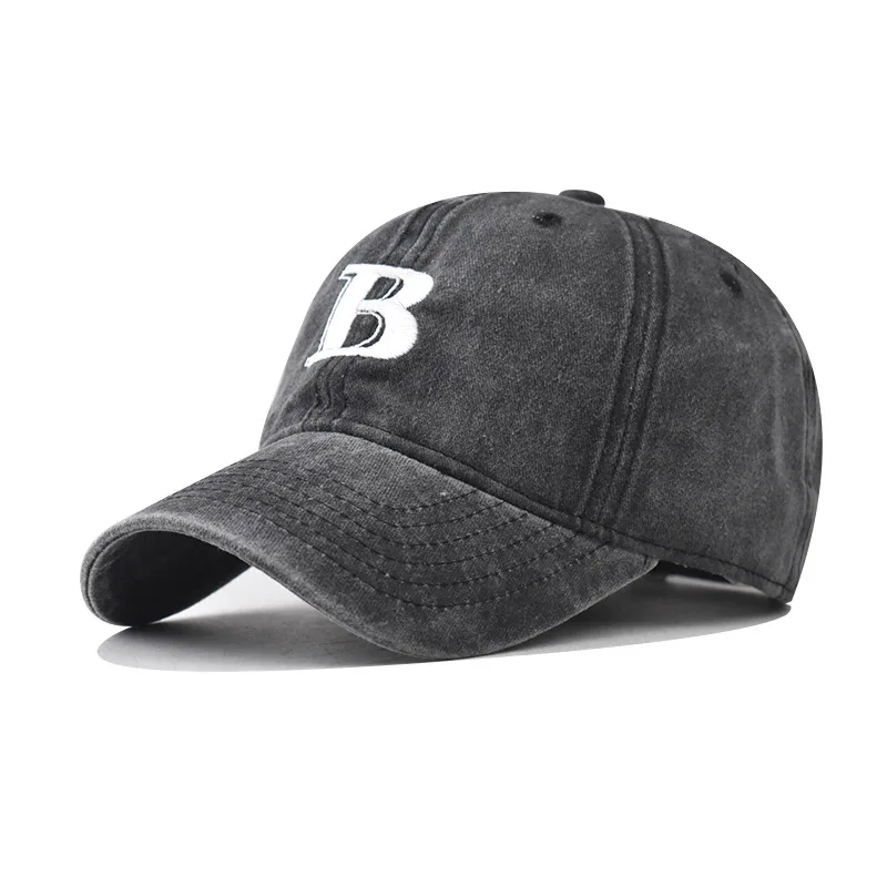 

Initial Letter B Print Baseball Cap for Men Women High Quality Washed Cotton Dad Hats Team Sport Visors Snapback Caps Unisex