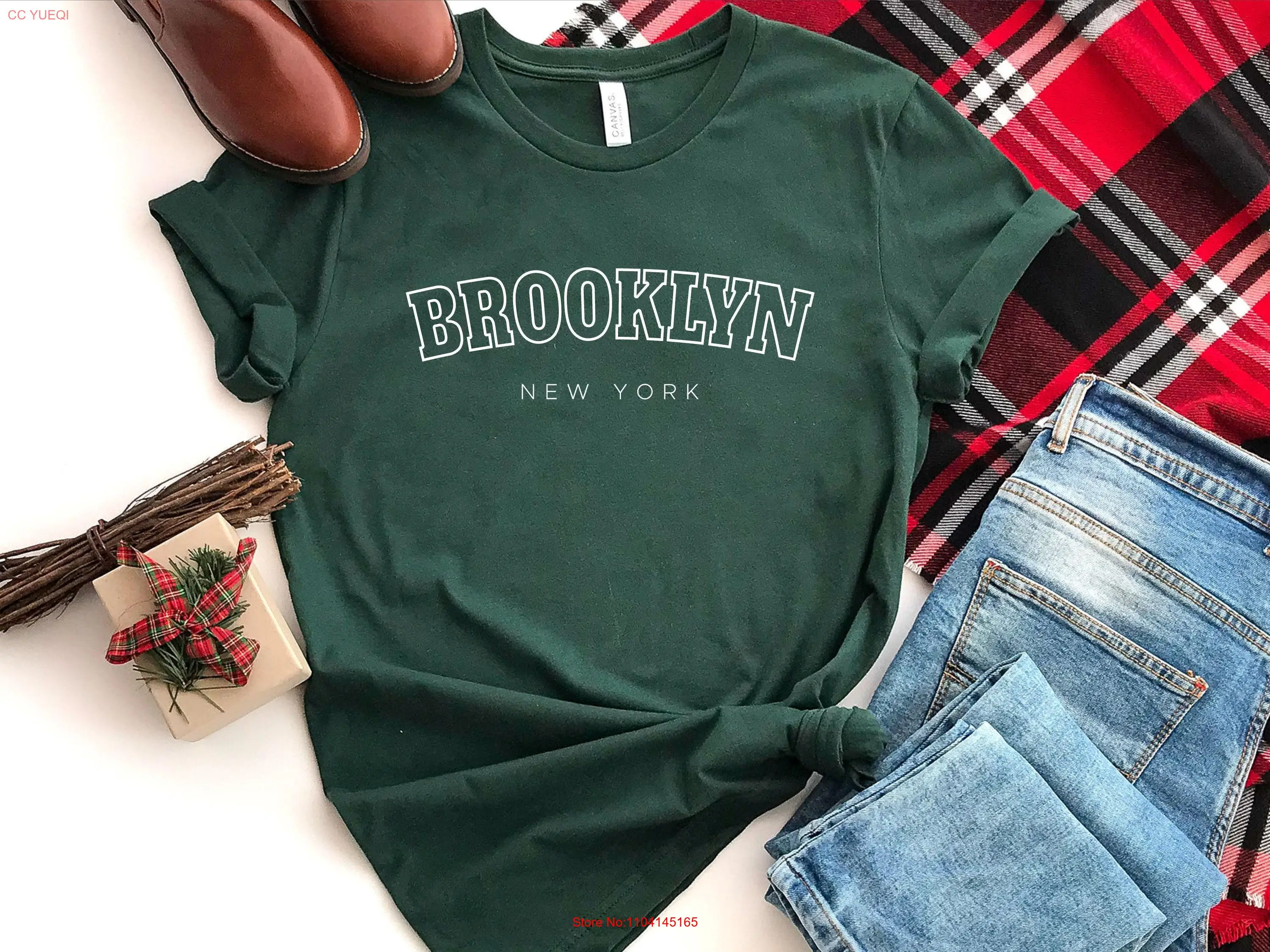 

Brooklyn T Shirt NY Travel New York Lover Souvenir long or short sleeves