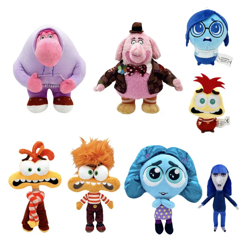 New Inside Out 2 Plush Toy Cute Cartoon Anxiety Ennui Embarrassment Stuffed Anime Soft Plushie Pillow Doll Gift For Children