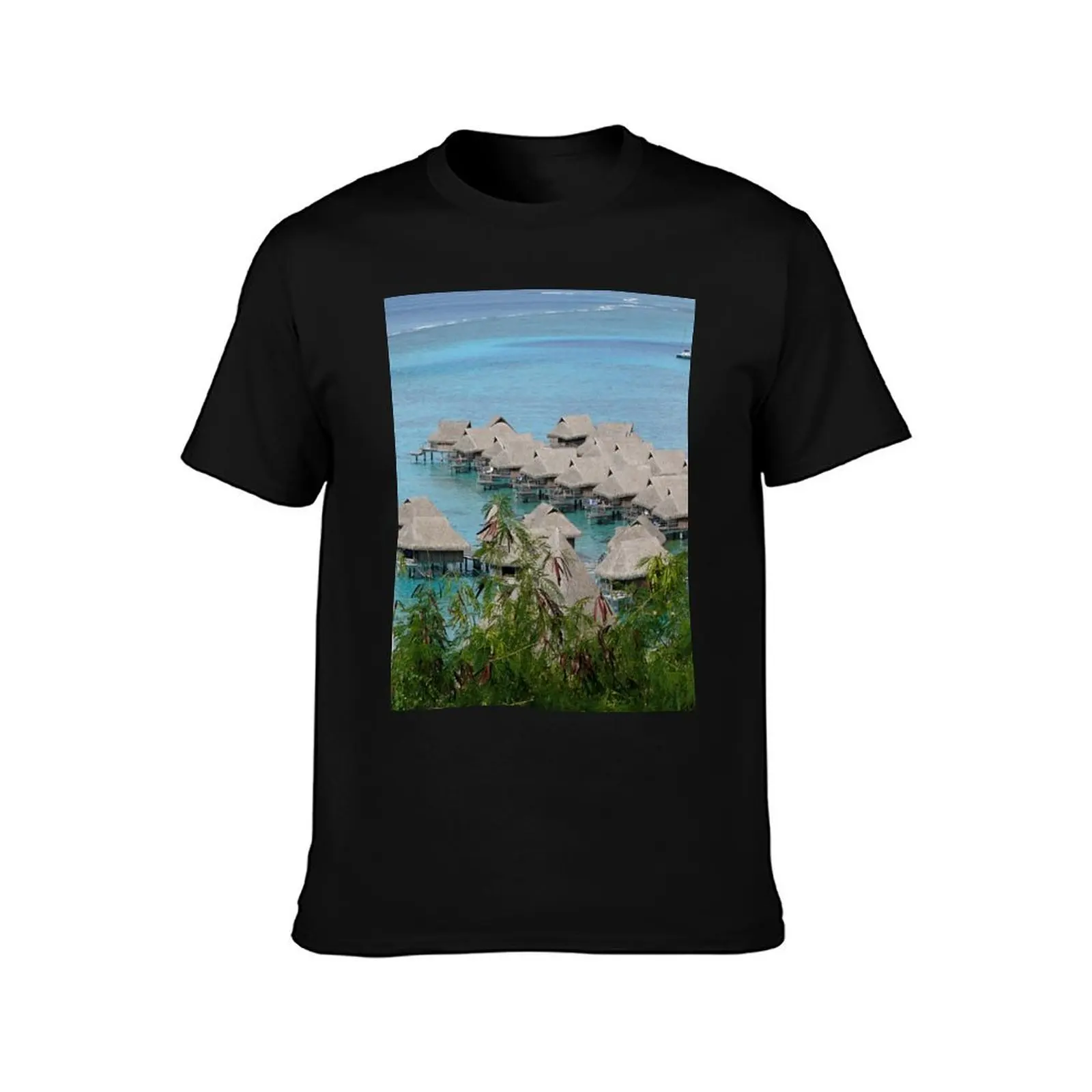 Bungalows of Moorea T-Shirt Summer Casual Loose T-Shirt