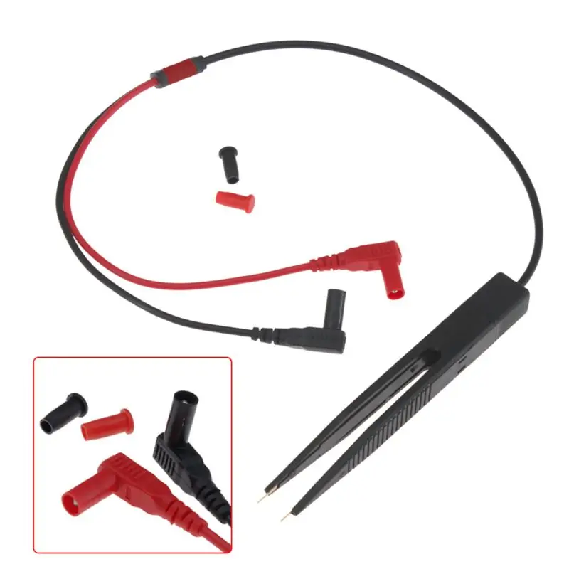 Multifunctional SMT Chip Resistance Test Clip Grip Probe Multimeter Meter Capacitor Tweezer Dropshipping