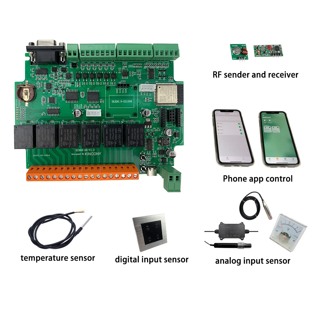 A6 Arduino IDE ESPHome Relay Board Enables DIY Program Example Source Code Provide MQTT Raspberry PI Communications RS485 I2C