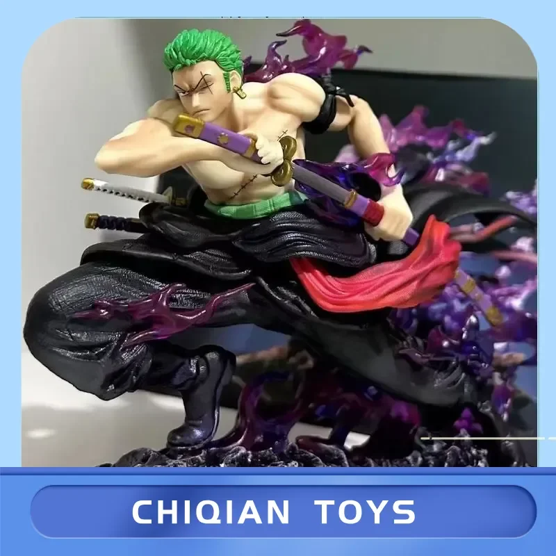 قطعة واحدة زورو 17 سنتيمتر رسم السيف إعداد تشكل أنيمي نموذج لجسم تمثال لتزيين سطح المكتب تحصيل عمل الشكل #4