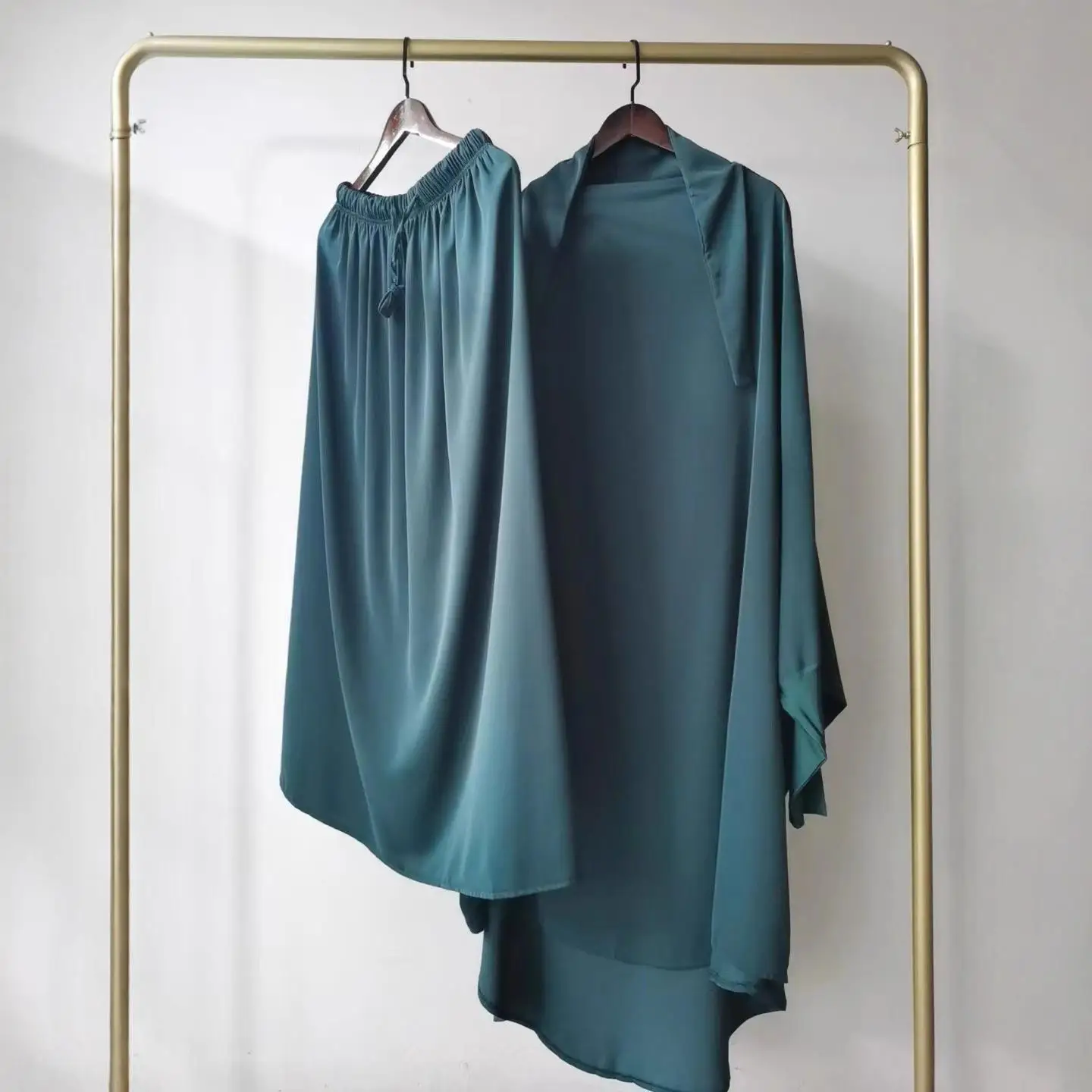 

Women's plus Size Two-Piece Long Shirt And Skirt Set Autumn Fashion Ethnic Style Stage Costume Traditional Chinese Clothing