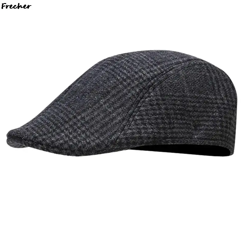 British Beret Hats Fashion England Men Detective Caps Winter Newsboy Cap Office Retro Warm Driving Hats Man Wool Berets Gorras