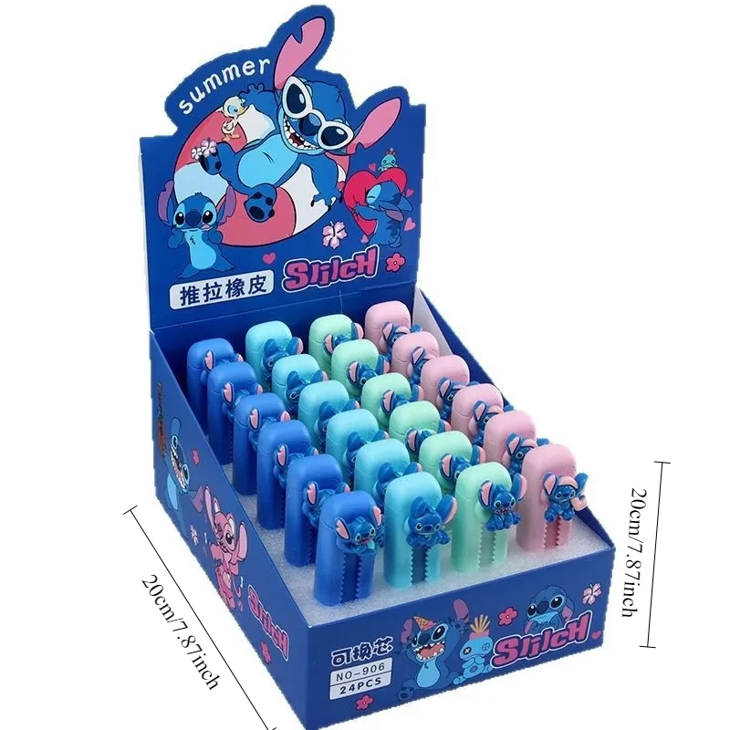 Stitch Push Pull Eraser Cartoon Resin Correction Erasers Writing Pencil Clean Up Students Stationery Office School Supplies