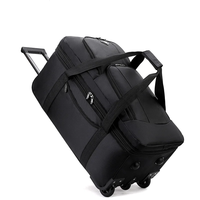 Sac de bar Oxford extra-large unisexe, valise à carreaux, sac de voyage mobile, peut être stocké dans un sac de sport pliable