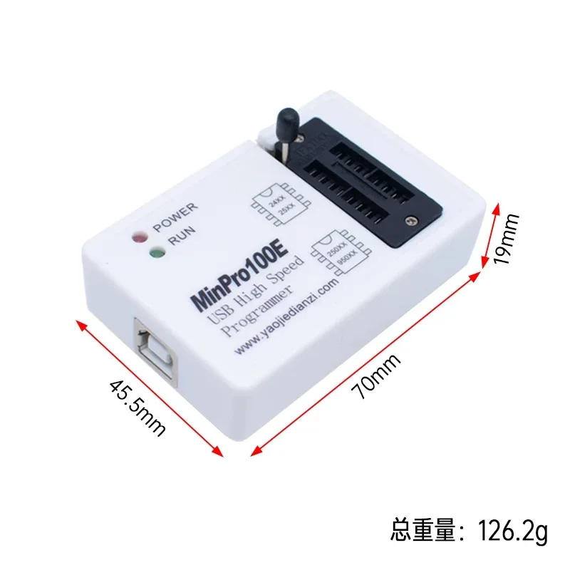MinPro100E Programmer BIOS SPI FLASH 24/25/95 Memory USB Read Write Burner