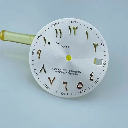 Imagen 2 del producto Esfera NH35 de 28.5mm con logotipo y números romanos para reloj mecánico, esfera NH36 con fecha simple para modificación Seiko