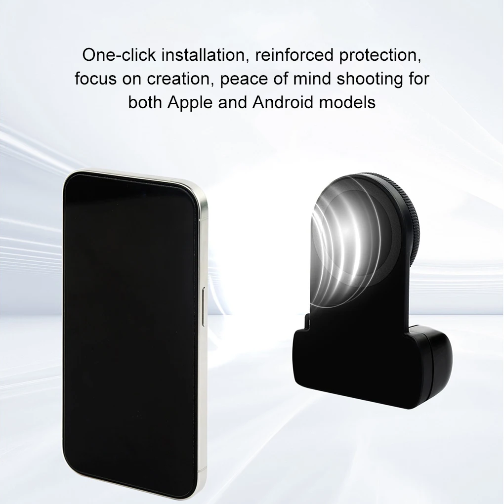 Magnetic Smartphone Handle Grip with Detachable 30M Bluetooth Remote with Fill Light Anti-shake Selfie Shoot Fill Light