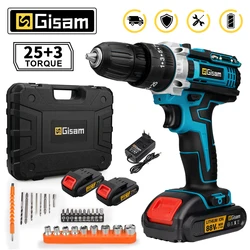 21V Cordless Drill Electric Screwdriver Electric Impact Drill Mini Wireless Power Driver DC Lithium-Ion Battery Power Tools