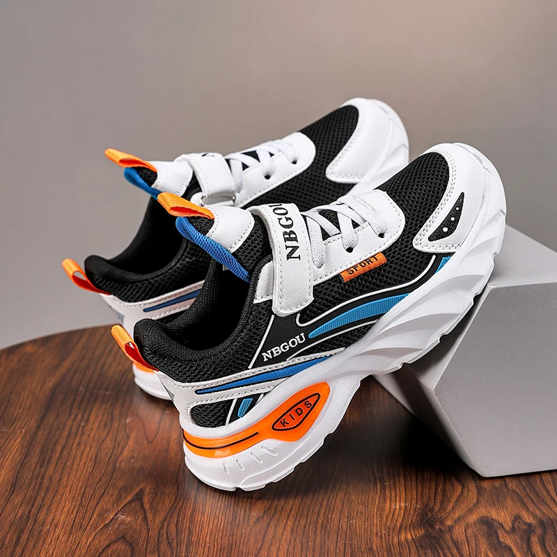 2025 Kid Casual Sneakers Children Sports Shoes Boys Girls Student Soft Sole Tennis Breathable Lightweight Hiking Shoes