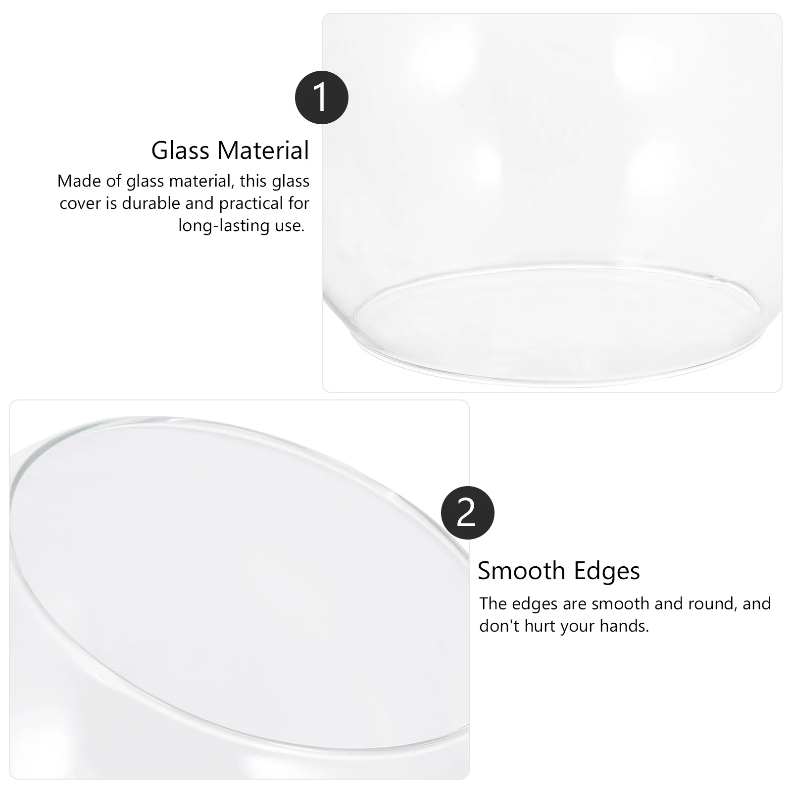 

1Pcs Glass Dome Clear Display Cover Transparent Bell Jar for Eternal Flower DIY Craft Micro Landscape Decor Cake Display Gift